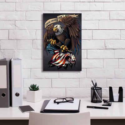 " Eagle Holding Flag "