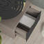 Ailana Floating Bedside Shelf with Drawer and Metal Round Shelf-891998151