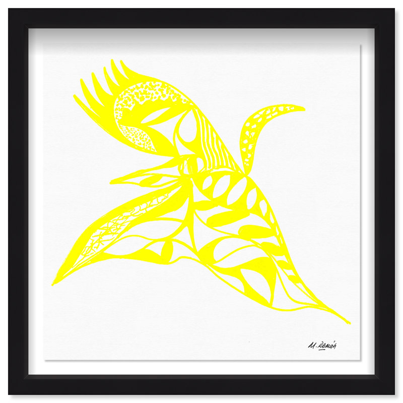 Manuel Roman - Swan Dance Shadowbox Animals Print by Oliver Gal, Black Frame, 12 x 12, 25.5"H x 25.5"W, Black Shadowbox