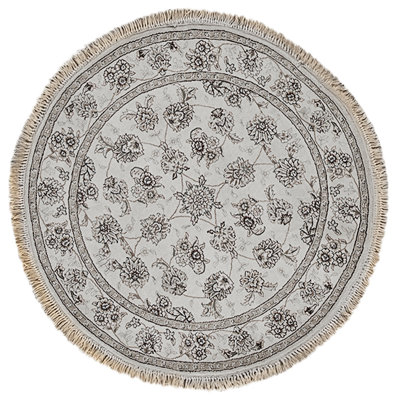  Tapis ivoire noué à la main