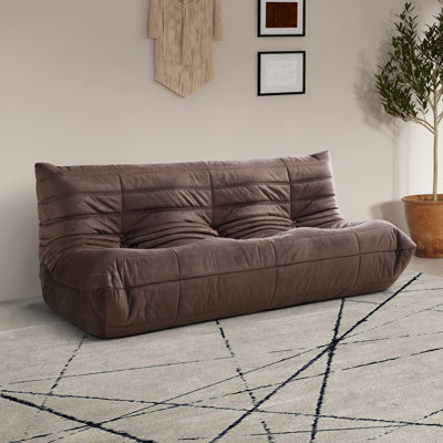Canapé rembourré en cuir vegan 77,75 po Rachel