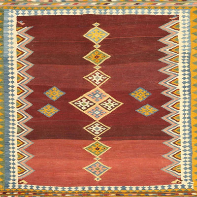 Tapis contemporain brun / beige