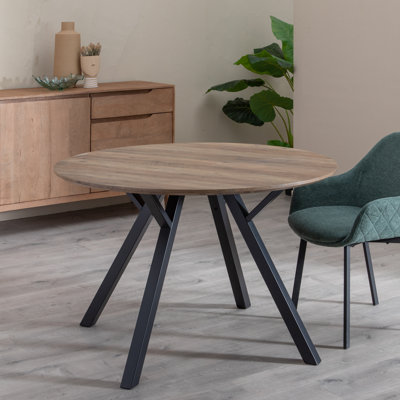 Bullock Round Metal Base Dining Table