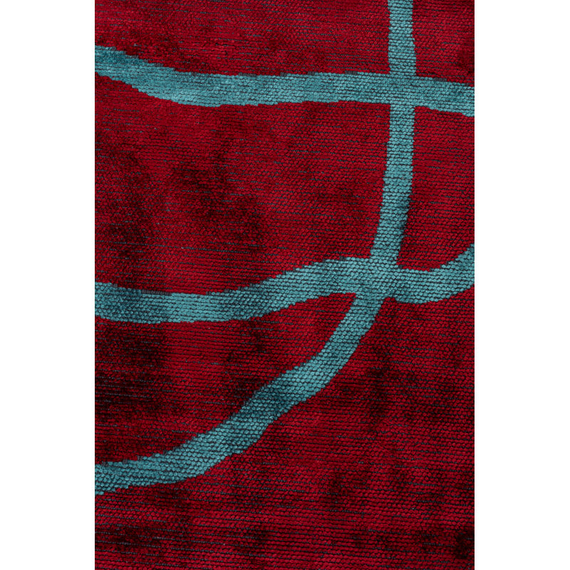 Rapture Green/Red Abstract Luxury Area Rug, Rectangle 7'10" x 11'2"