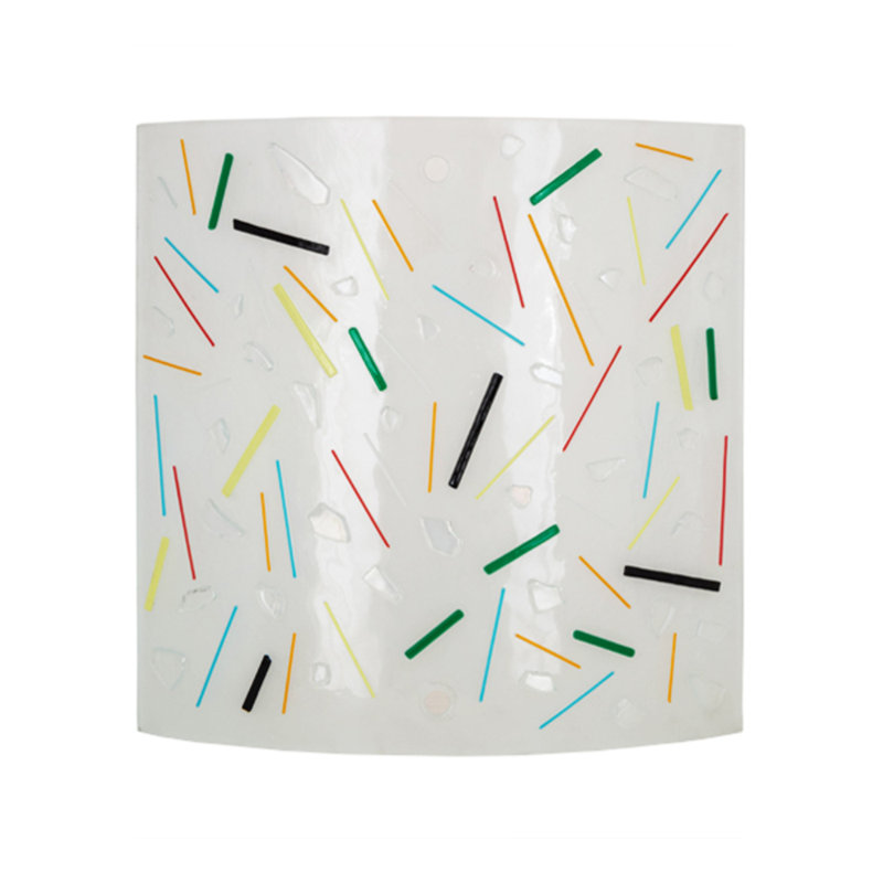 Abat-jour mural en verre fantaisie H 11 po Datrick