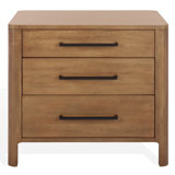 Abbiava 3 Drawer Wood Nightstand