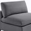Fauteuil de chambre sans accoudoirs - gris anthracite, assise ultra-confortable et élégante pour les espaces de vie modernes