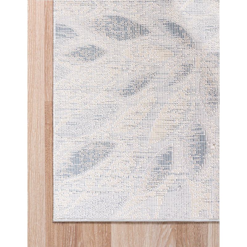 Tapis abstrait Aamia, Rectangulaire 8 pi x 10 pi, Jaune