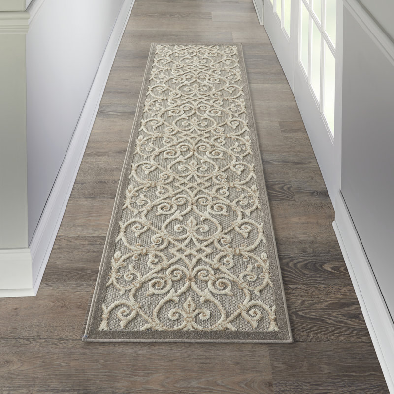 Tapis naturel moderne ikat Newton, Tapis de couloir 2 pi 3 po x 10 pi