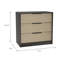 Commode 3 tiroirs Kaia, plateau supérieur - noir / pin-1921628765