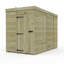 Total Sheds 5ft x 9ft Pent Garden Shed - Single Door - No Windows - Pressure Treated Timber - UK Manufactured