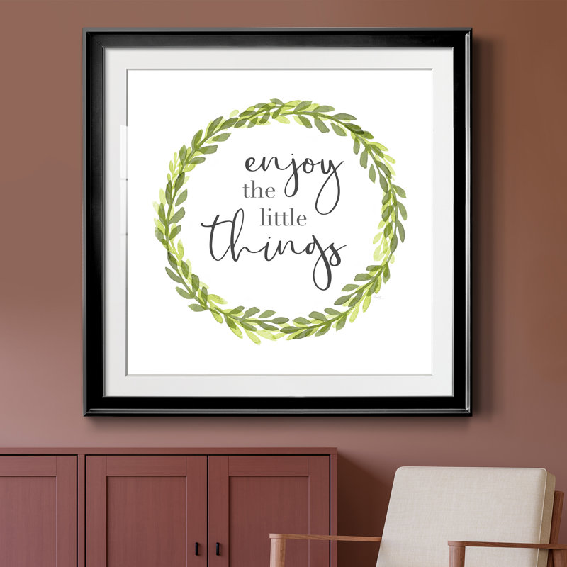 Little Things - Reproduction d'art textuel sur papier encadré, H 30,5 po x l 30,5 po x P 1,5 po, Papier encadré noir