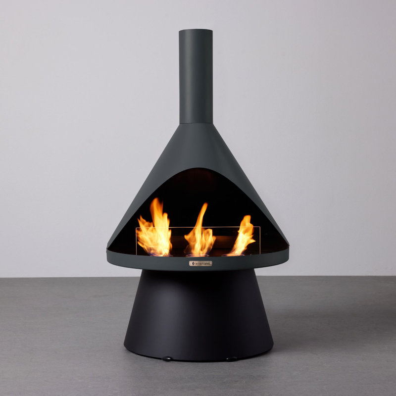 Lloyd Graphite Free-Standing Gel Fuel Fireplace
