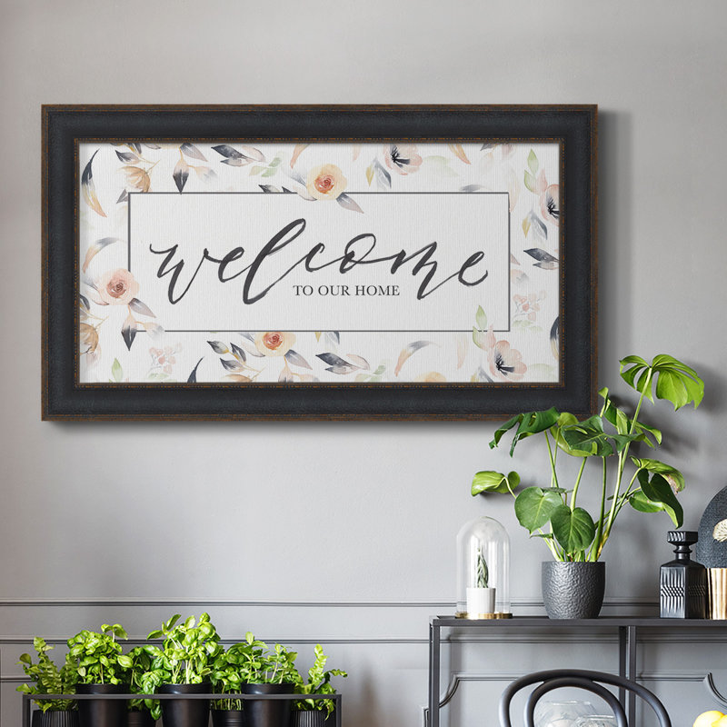Hildelies Welcome To Our Home - reproduction de photo sur toile, H 29 po x l 53 po x P 2,5 po