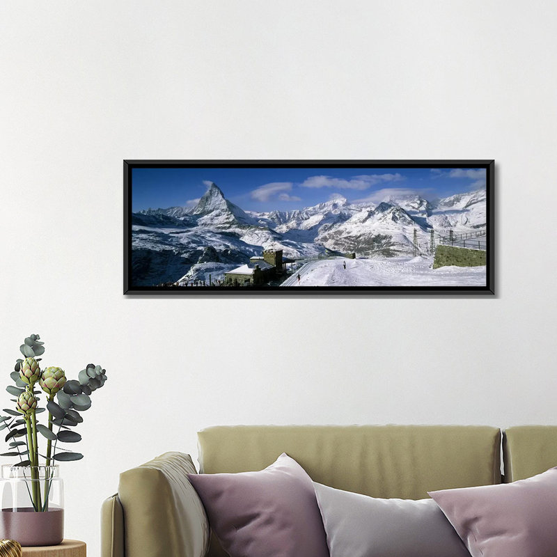 «Matterhorn, Suisse», reproduction de photo sur toile, H 12 po x l 36 po x P 1,5 po, Toile avec cadre noir