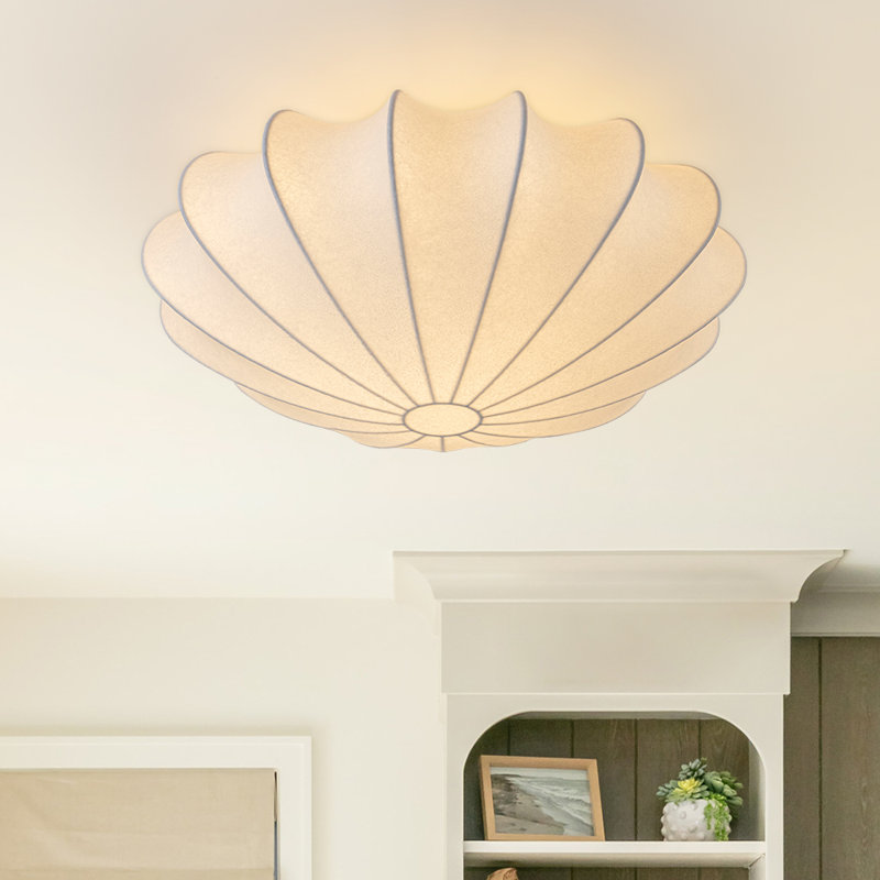 Aneve Silk Semi Flush Mount, 8.2" H x 19.7" W x 19.7" D