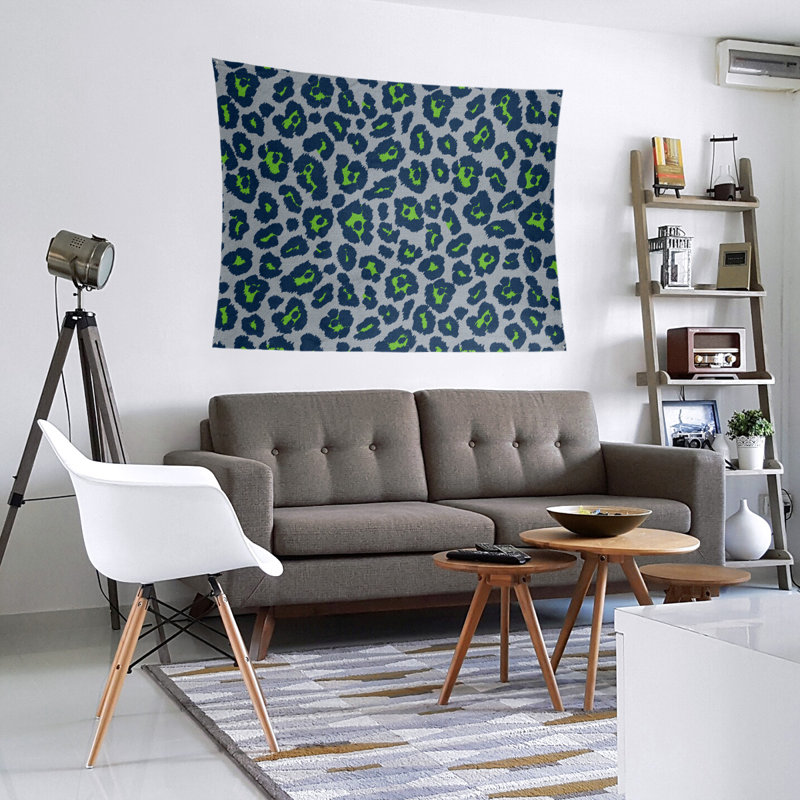 Tapisserie de football en microfibre Seattle Throwback, Gris/vert, H 88 po x l 104 po