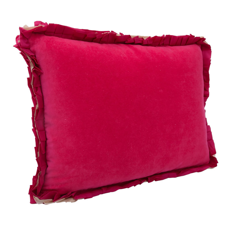 Higgston Rectangular Lumbar Cushion, Fuchsia Pink