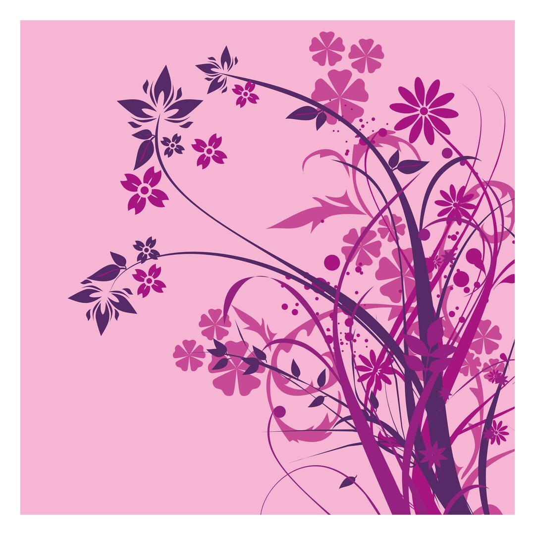 Matt Fototapete Florales Ornament 1,92 m x 192 cm