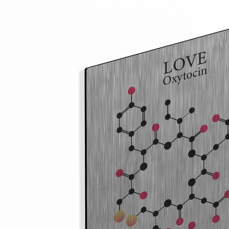 «Oxytocin Molecule», art mural en métal, H 24 po x l 16 po