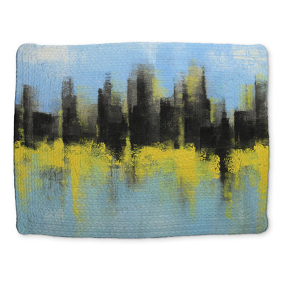 Gray Braided Polyester Placemat | Bedroom Decor by City Made