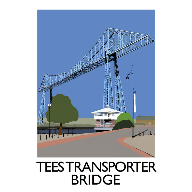 'Tees Transporter Bridge 2' by Richard O'Neil - Print, No Frame, 40 cm H x 30 cm W x 1 cm D