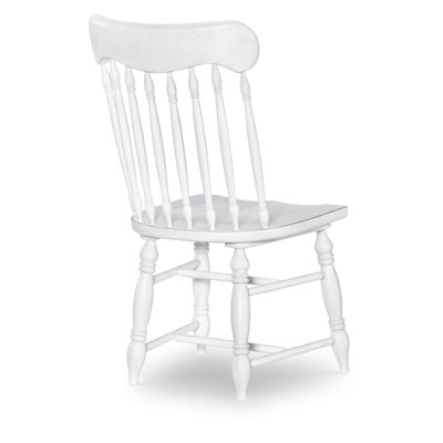 Vintage Market Turned Spindle White Picket Fence Country Side Chair