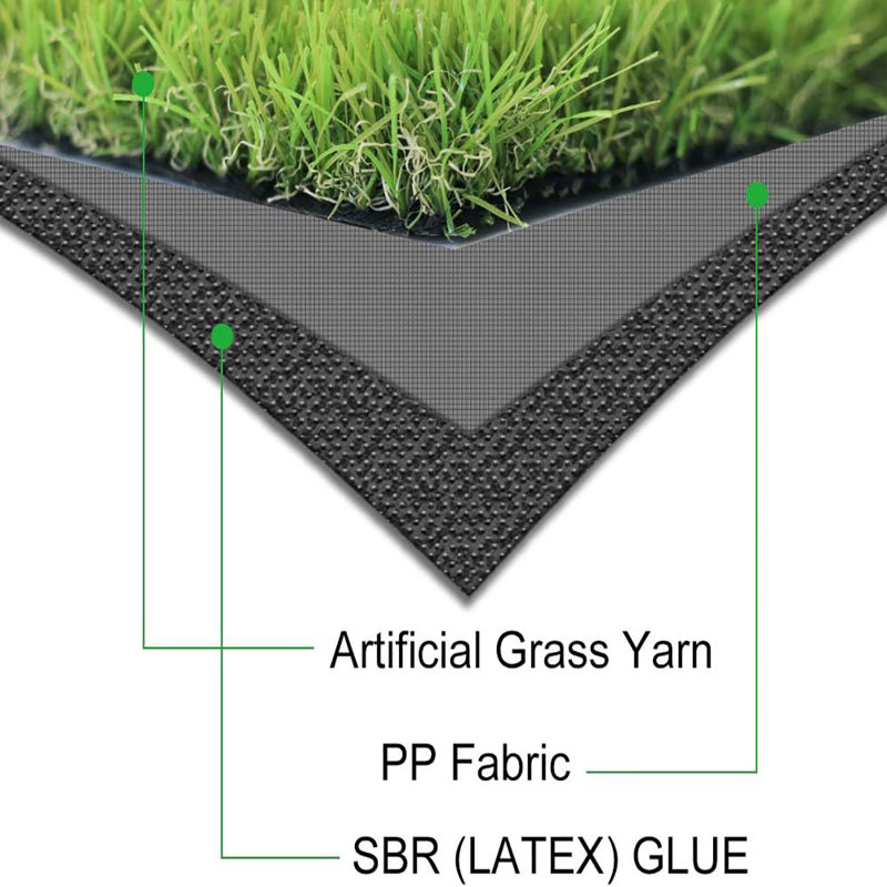 Tailles personnalisées de gazon artificiel, 1FTx35FT