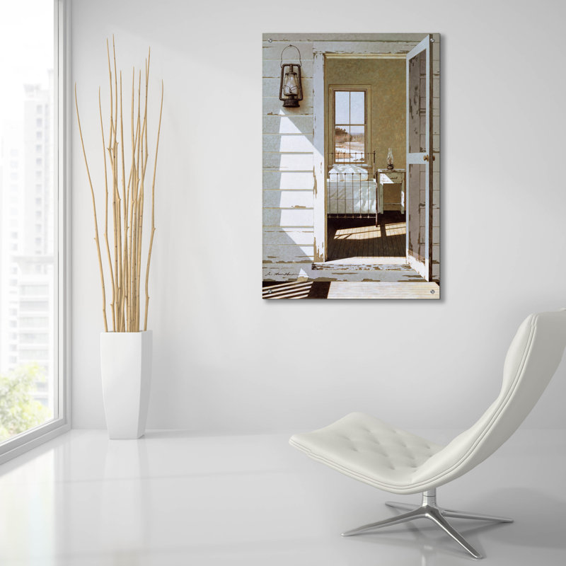 «Oil Lamp» par Zhen-Huan Lu, art mural en verre acrylique, 12 po x 16 po, H 36 po x l 24 po x P 0,2 po