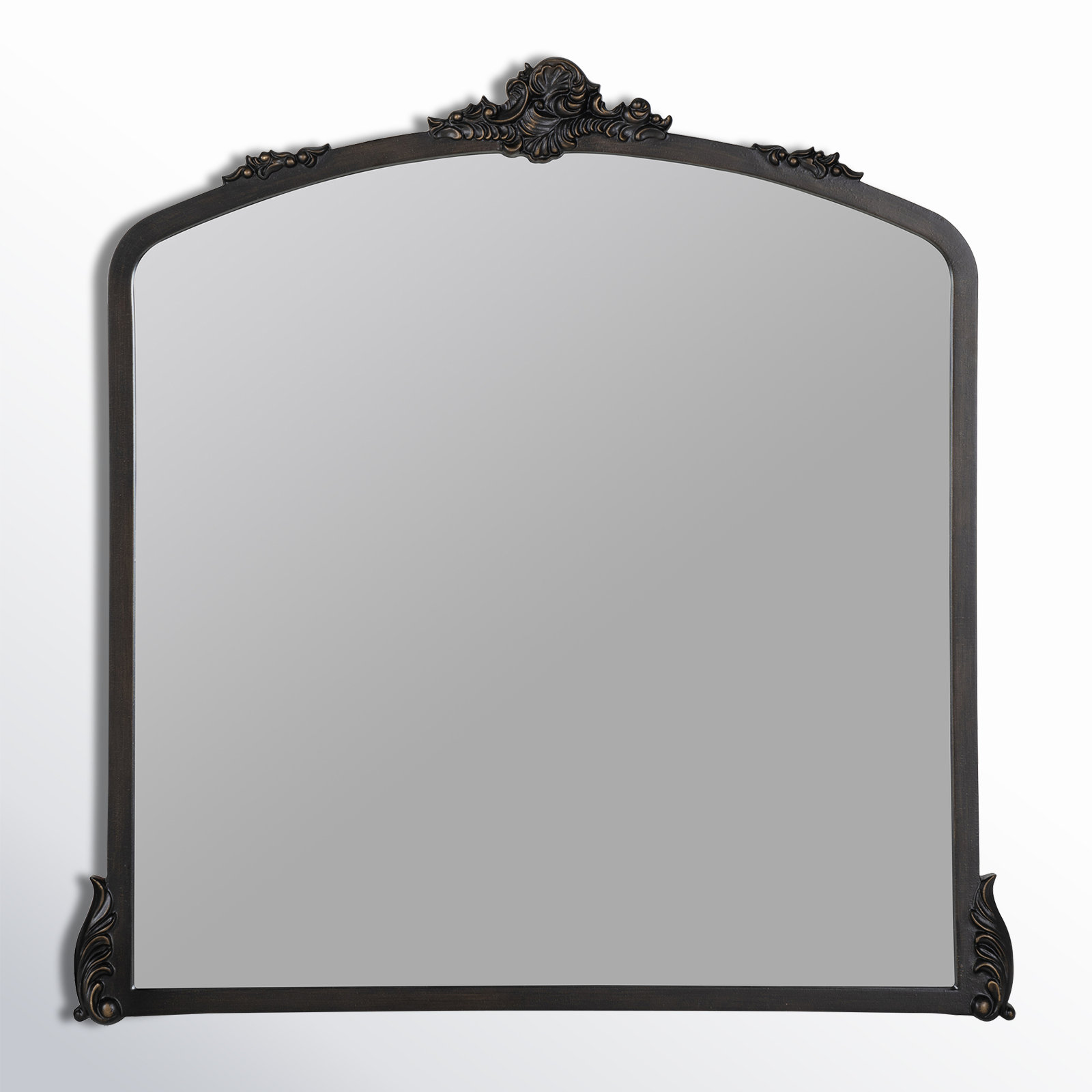 Aticus Metal Arch Mirror, 39" x 37.75", Oil Rubbed Bronze