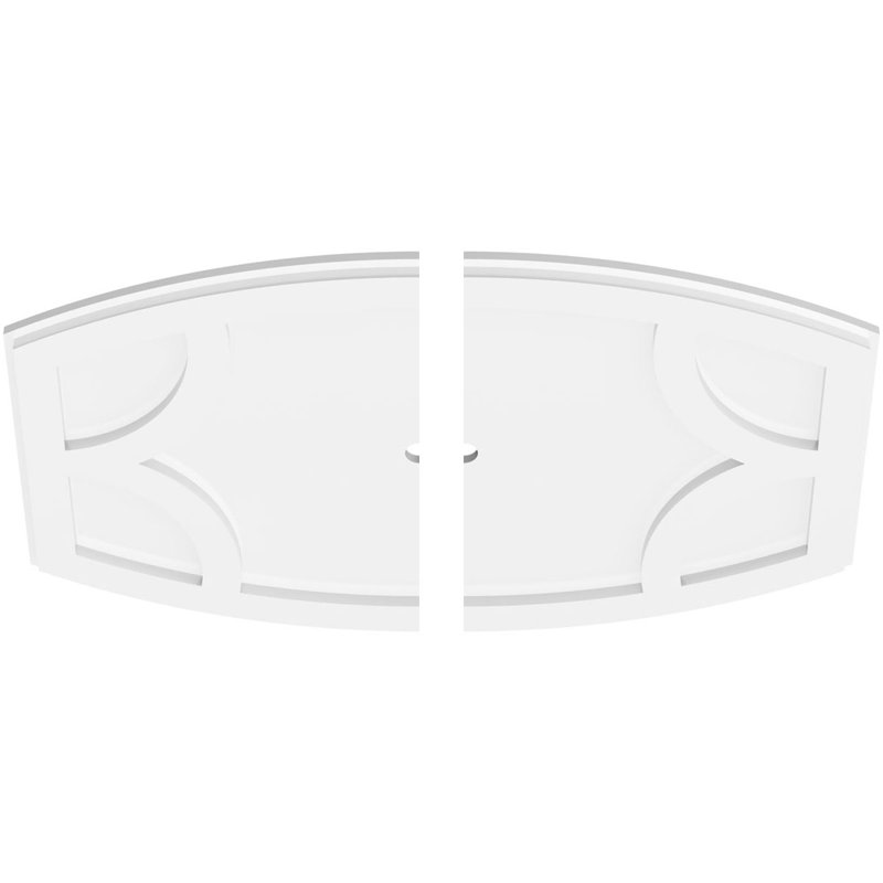 Médaillon de plafond contemporain en PVC de qualité architecturale Kailey, H 1 po x l 28 po x P 18,625 po