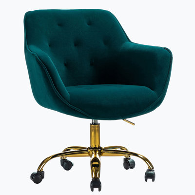 Chaise de bureau en velours