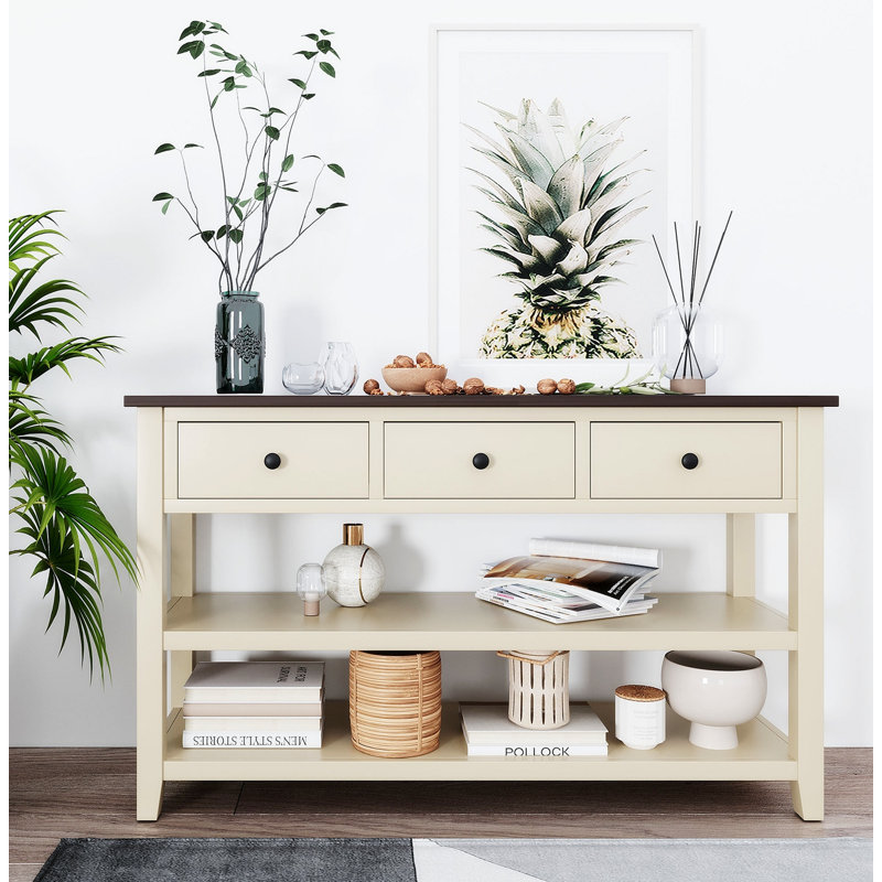 Console Joncarlo, Espresso, Beige