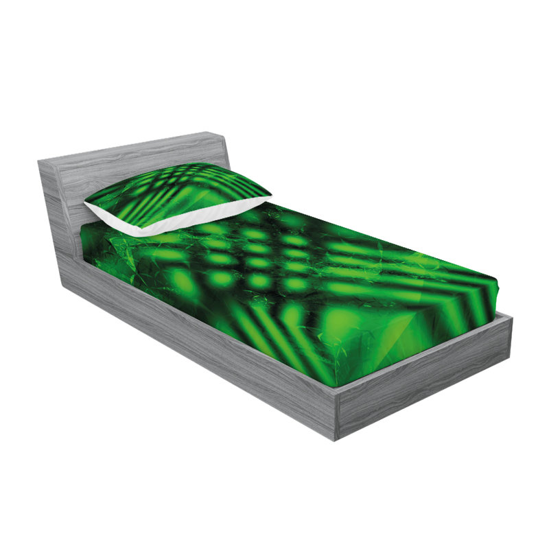 Drap-housse et coussin décoratif Ambesonne, Ensemble de draps pour lit simple + 3 pièces supp