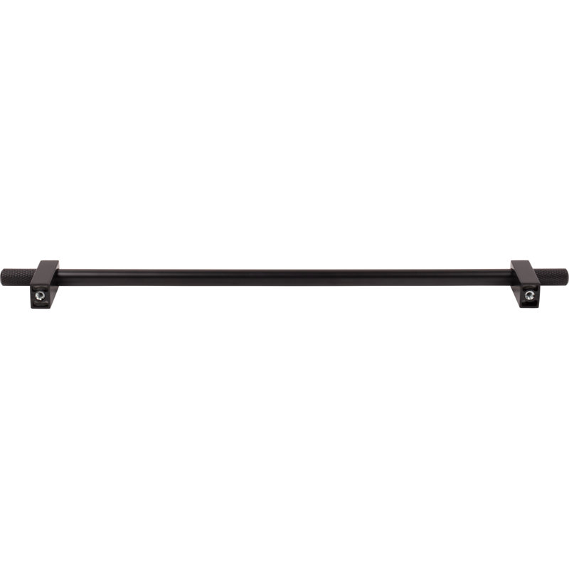 Larkin 4 Knurled Ends Bar Pull, 6 5/16", Matte Black