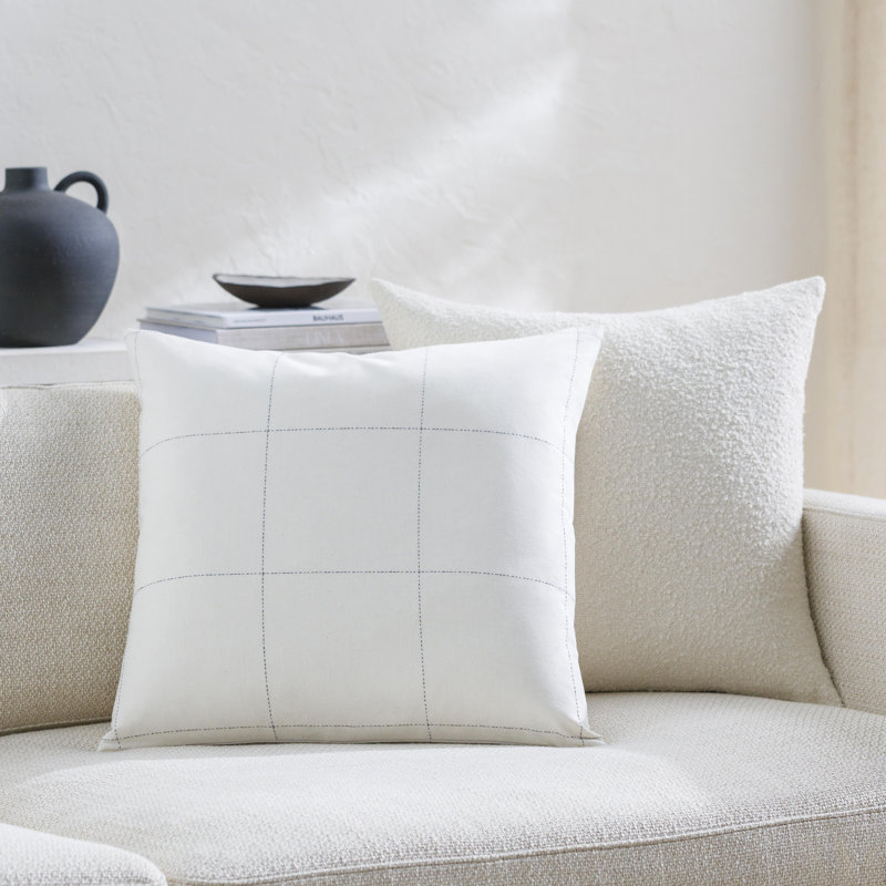 Frimunt Accent Throw Pillow Cover, 18" x 18", Down