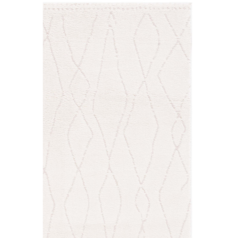 Tapis ivoire / beige en polyester tissé à la machine Bahiya, Rectangle 10 pi x 14 pi