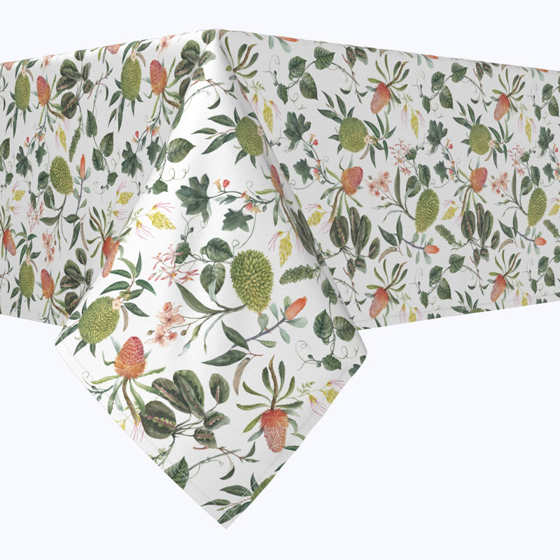 Plantsville Floral Square Tablecloth, 104" x 60"