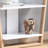 White & Brown Console Table, Three Open Shelves For Display And Organization, 11.35 In. W X 32.91 H 31.61 D Table With Shelf Compartments