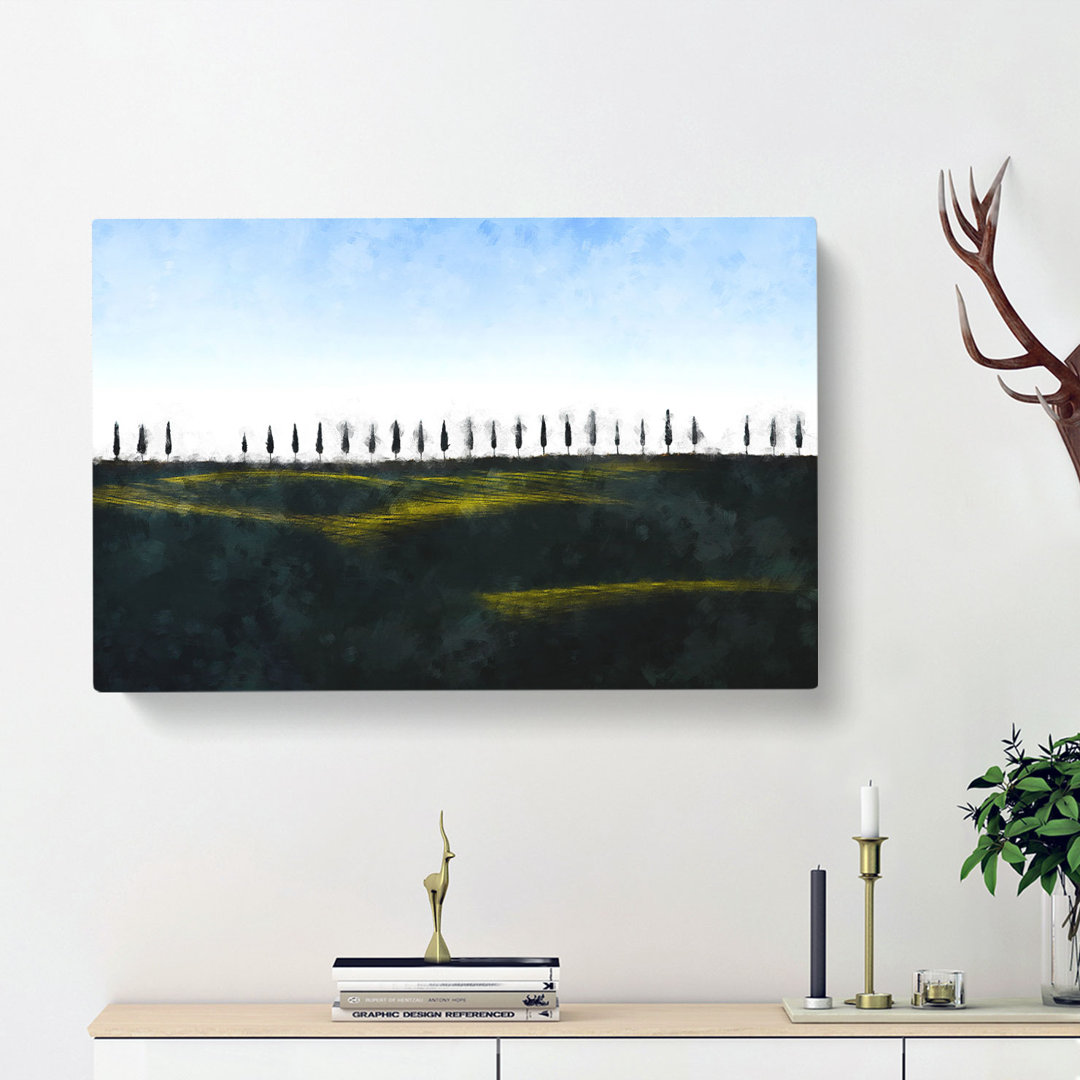 Tuscany Fields in Siena Italy - Wrapped Canvas