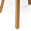 Chaises de salle à manger d'extérieur en bois avec coussins, ensemble de 2, finition teck