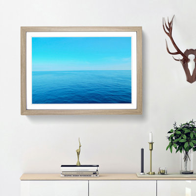 Blue Ocean Horizon - Picture Frame Photograph Print
