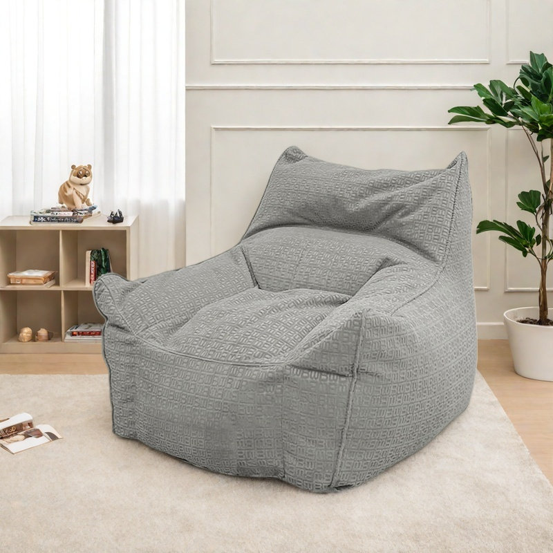 Canapé à billes rétro, Polyester gris