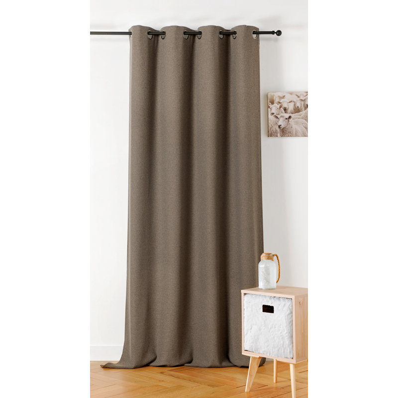 Nikkole Semi Sheer Curtain Single Panel, Mink