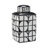 Geometric Ceramic Table Jar with Lid for Home Decor - Decorative Patterned Tall Jar for Shelf Styling, Console Display, and Tabletop Accent-86741827-86741829