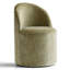 Chaise de salle à manger rembourrée roulante avec roulettes cachées (ensemble de 6)-333930320