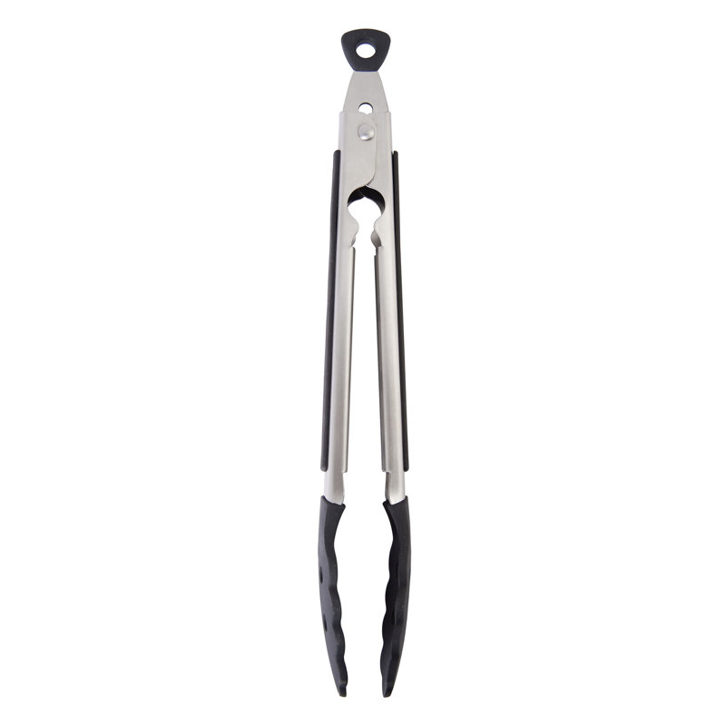 Classic Stainless Steel Tongs with Silicone Grip