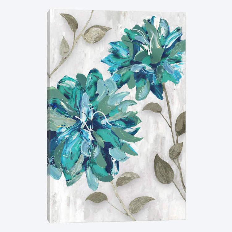 « fleuris ii », reproduction d’impression sur toile, H 60 po x l 40po x P 1,5 po, Toile tendue, Pas de tapis
