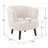 Modern Upholstered Armchair and Ottoman Set with Tapered Wood Legs, Ivory – Diana by Pipp & Liv-1765028846