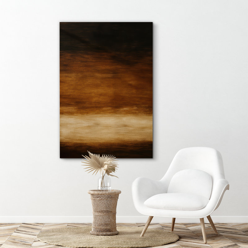 "Earthy Brown Gradient", reproduction d'art sur toile encadrée, H 36 po x l 24 po x P 1,5 po, Toile tendue